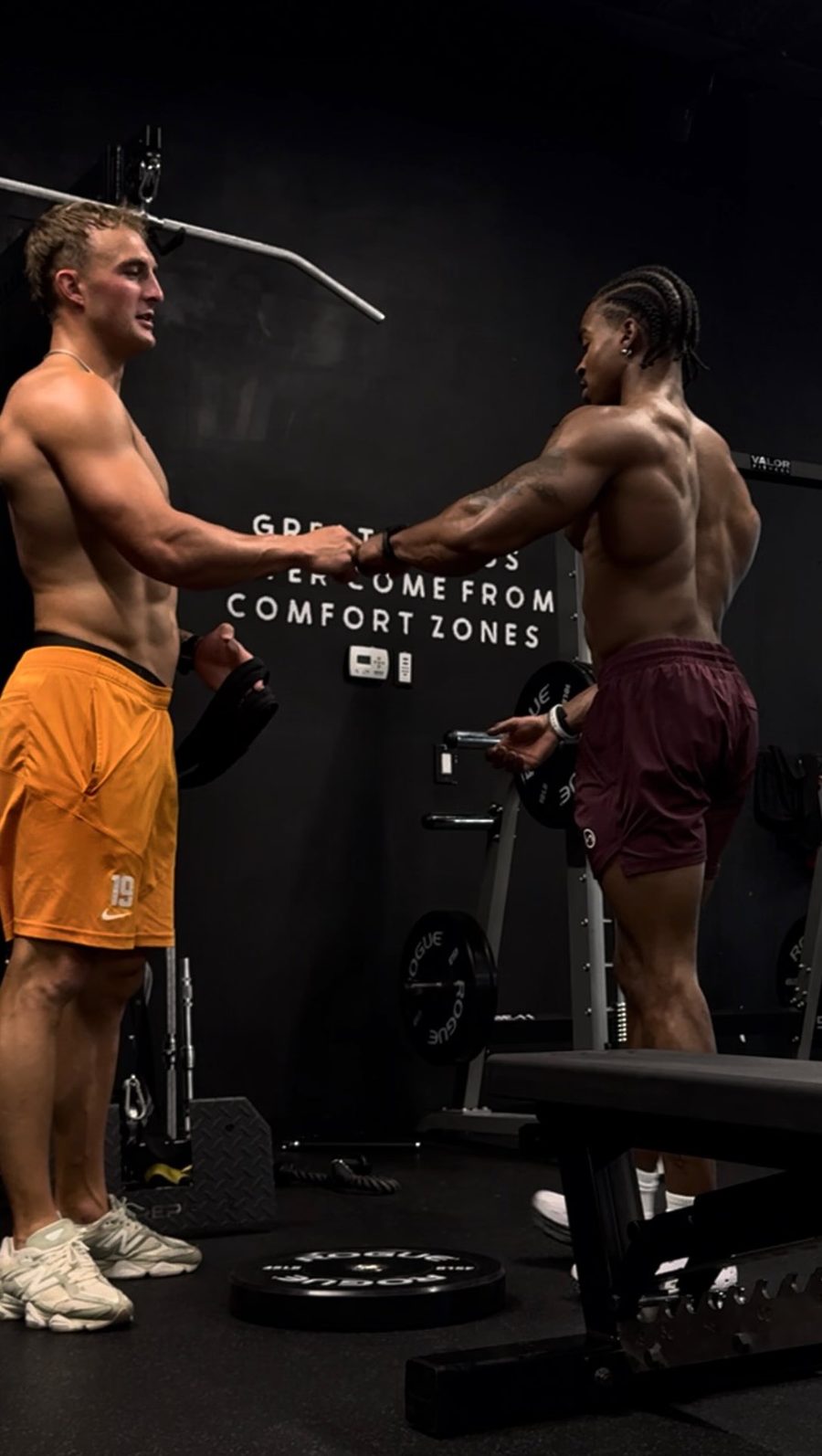 Training session in the gym