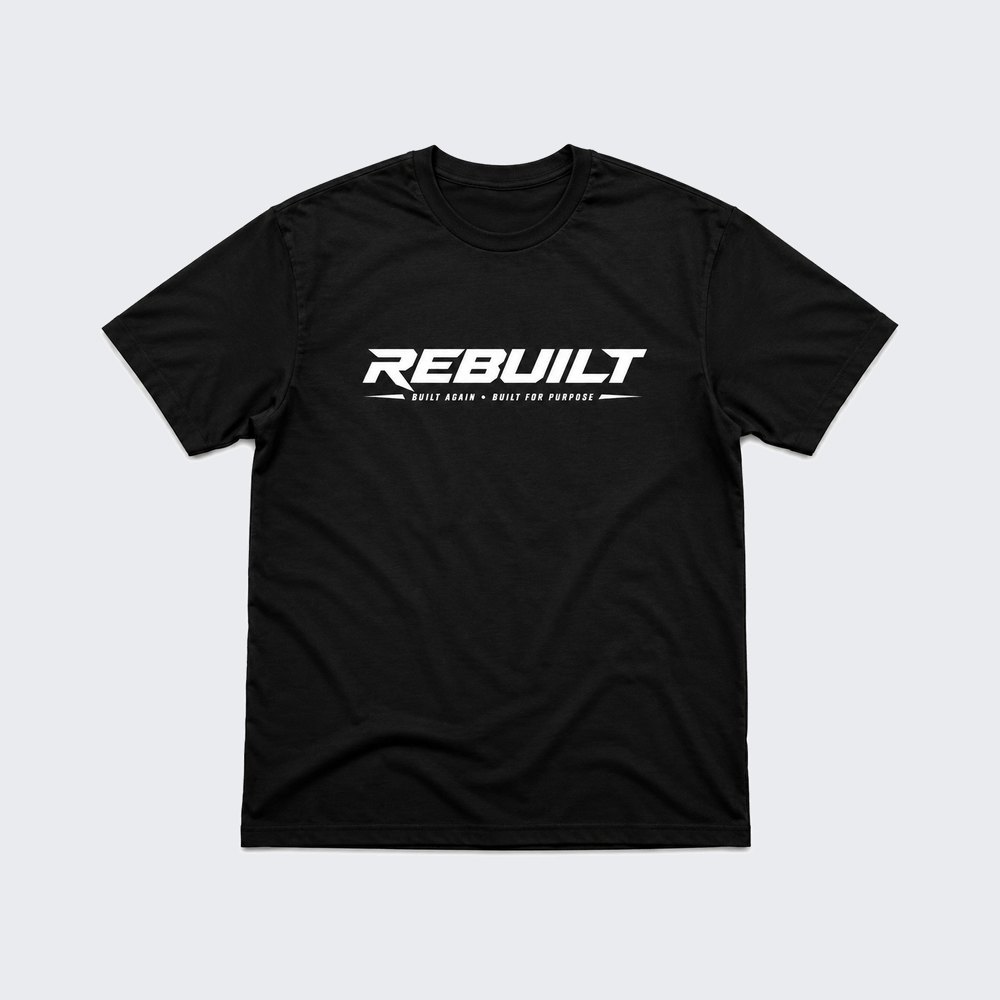 REBUILT black logo t-shirt