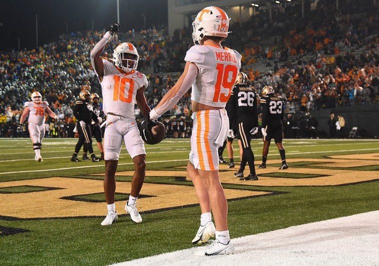 Celebrating a touchdown